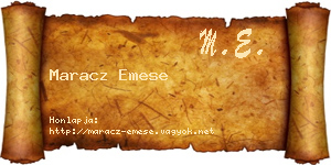 Maracz Emese névjegykártya